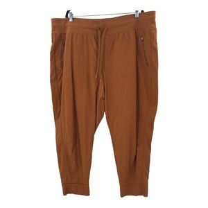 Athleta‎ Trekkie North Jogger Plus Size 24 Zip Pocket Drawstrings Cattail Brown